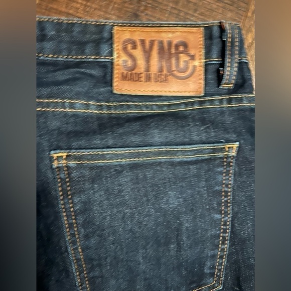 Men’s Sync brand real denim jeans 34 cropped natural hem - Picture 7 of 7